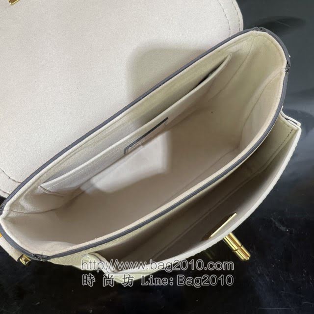 Louis Vuitton新款女包 M58554 路易威登Lockme Tender手袋 LV灰褐色粒面小牛皮单肩斜挎女包  ydh4204